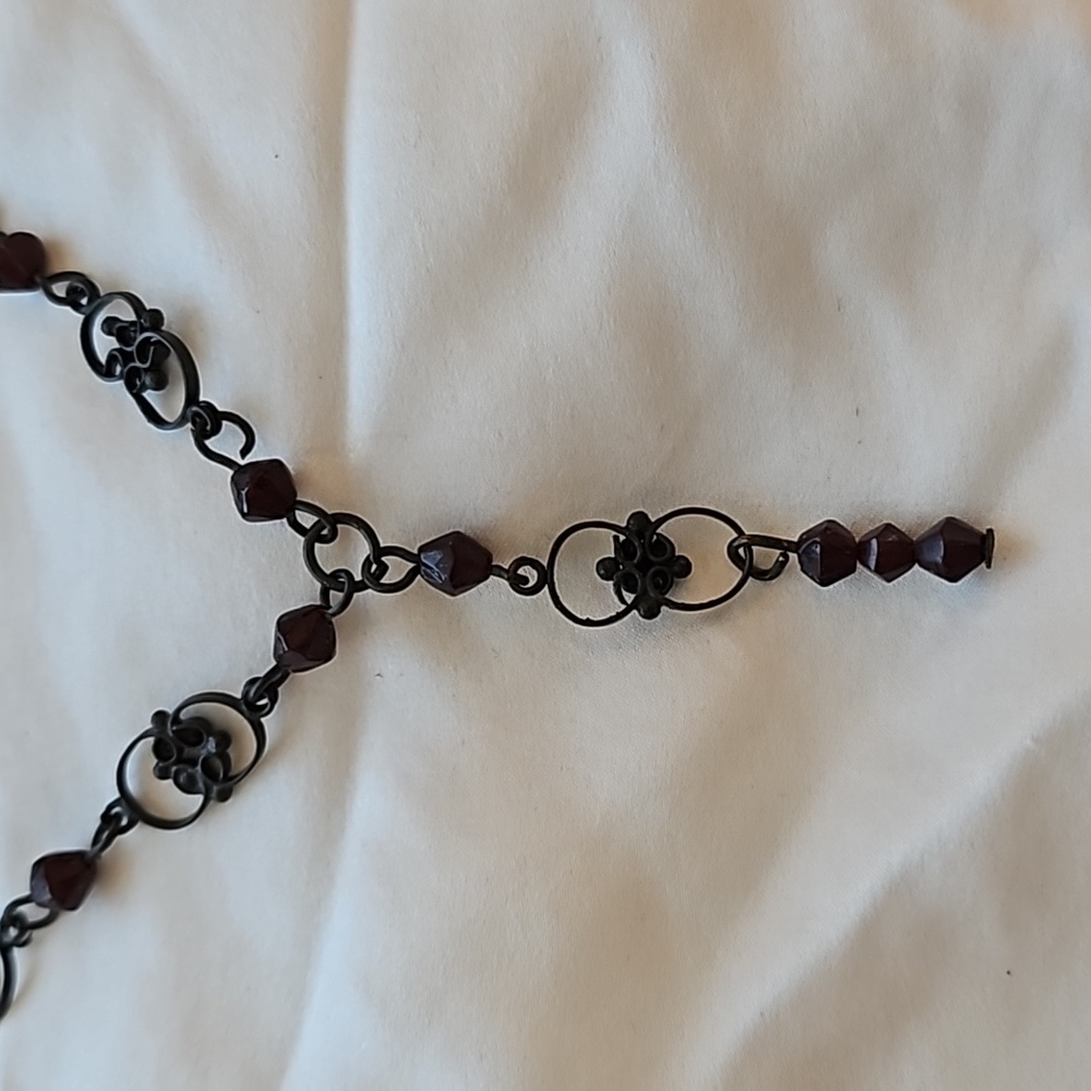 Victorian Goth Y necklace
